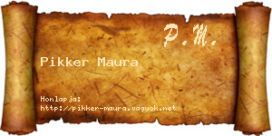 Pikker Maura névjegykártya